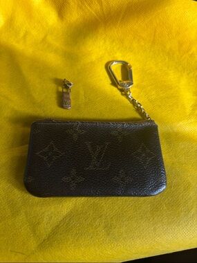 Louis Vuitton vintageMonogram Key & Card Holder in Dark Brown with Gold Hardware